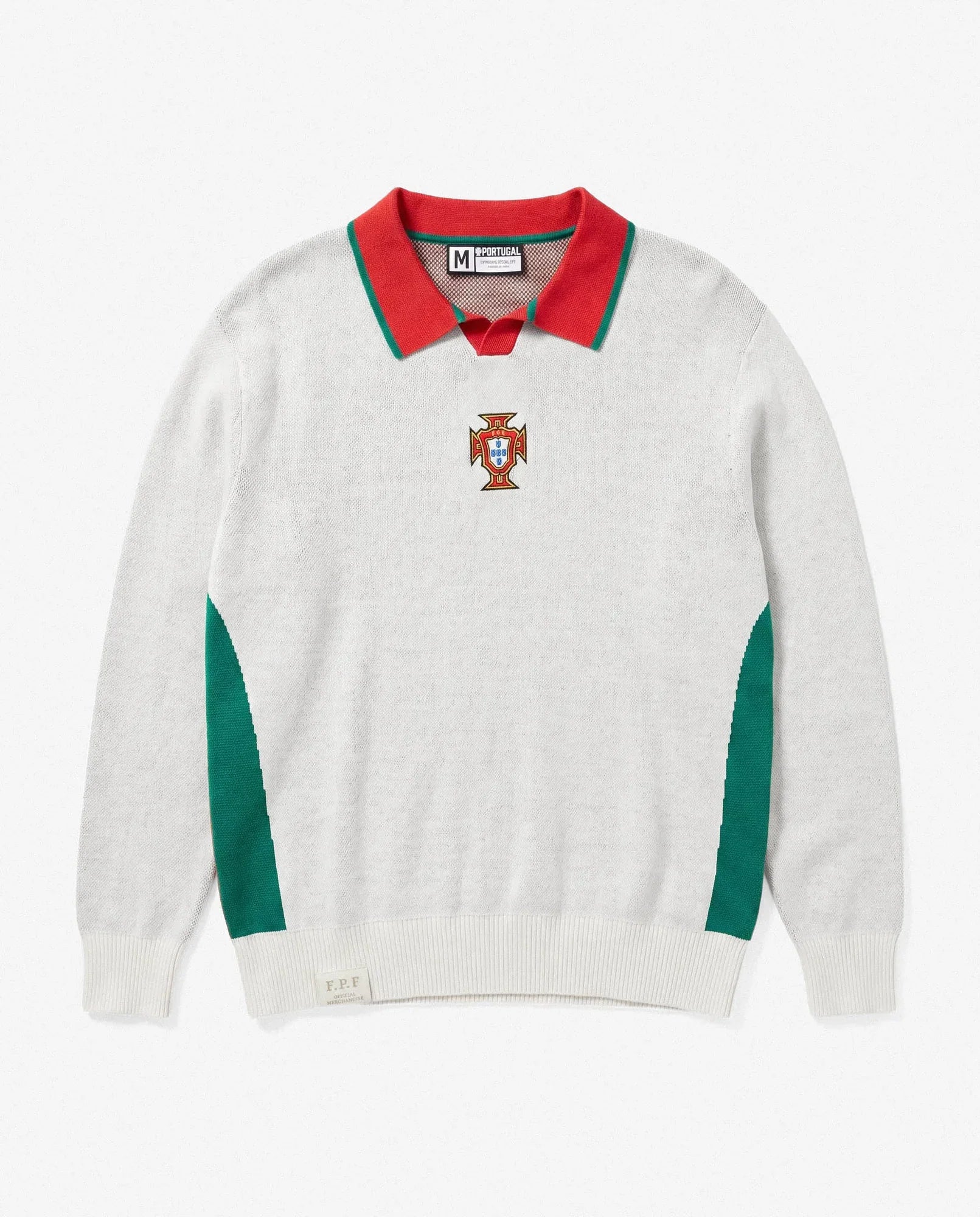 Portugal Legacy Knit LS Polo White