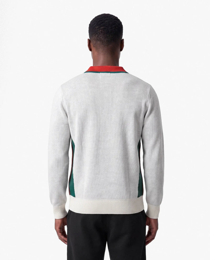 Portugal Legacy Knit LS Polo White