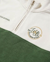 Schools Wag 'n Bietjie Quarter Zip Sweat Panel Green White
