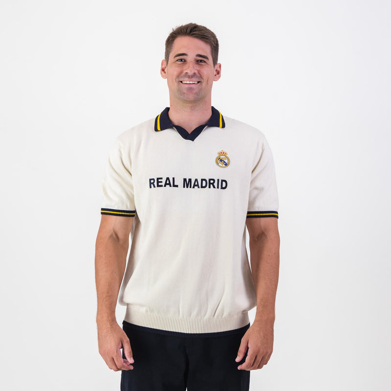 Real Madrid Classic SS Knit Jersey - Cloud Dancer - Old School