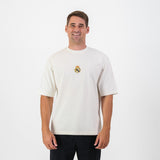 Real Madrid Crest Boxy Tee - Cloud Dancer - Old School