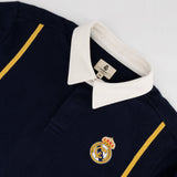 Real Madrid Twill Tape Detail SS Rugby Polo - Navy - Old School