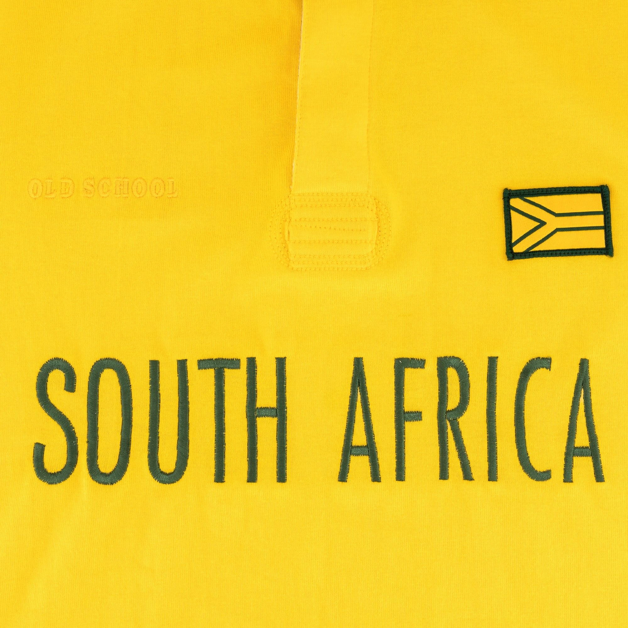 SA Supporters Flag SA LS Rugby Jersey - Spectra Yellow - Old School