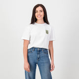 SA Supporters Stamp Reg Crew Tee - White - Old School