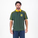 SA Supporters Twill Sleeve SS Rugby Jersey Raglan Green - Old School