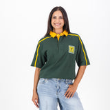 SA Supporters Twill Sleeve SS Rugby Jersey Raglan Green - Old School