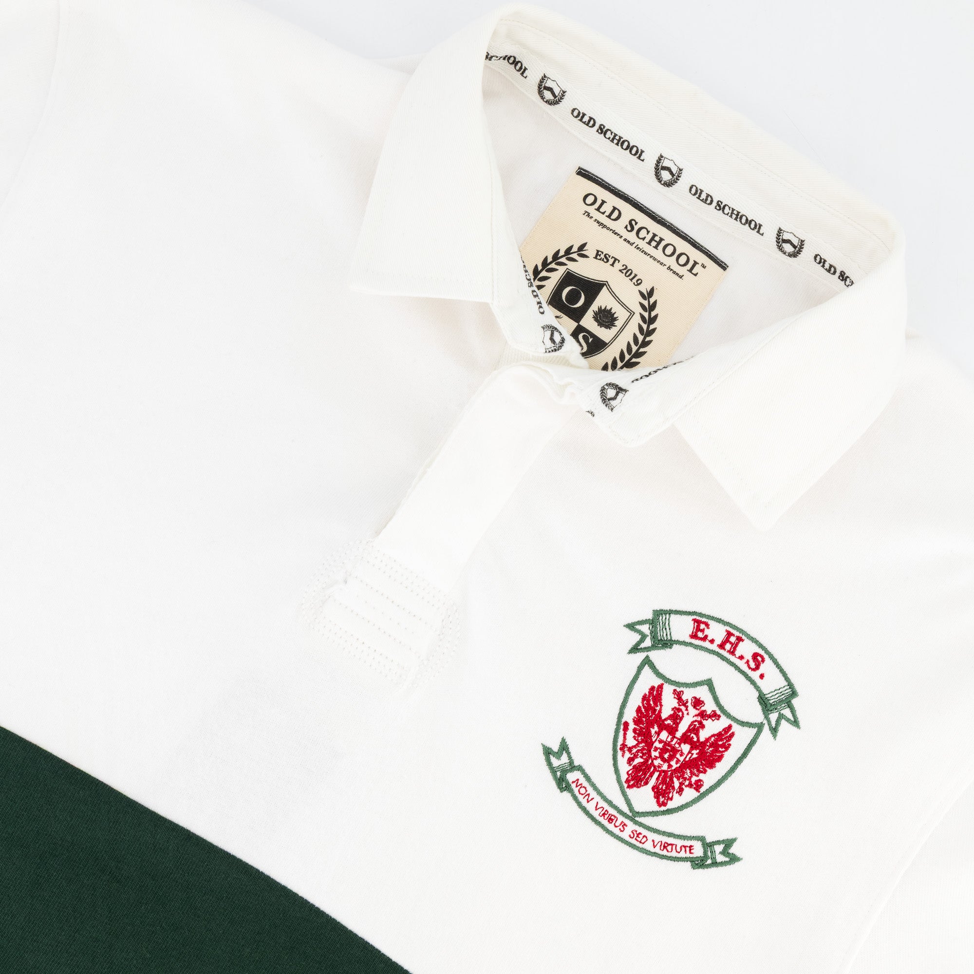 Schools Ermelo Höerskool LS Rugby Jersey - White - Old School