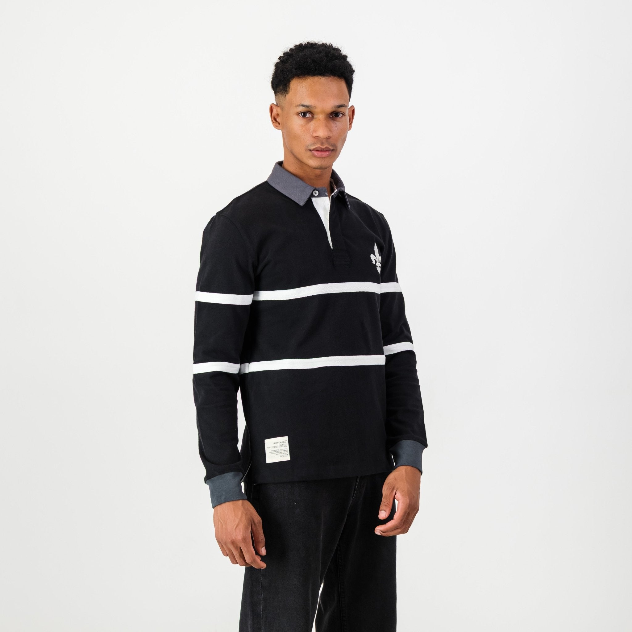 Schools Hilton College LS Rugby Jersey - Black - Old School