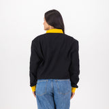 Schools Kalahari Long Sleeve Rugby Jersey Plain Black - Old School