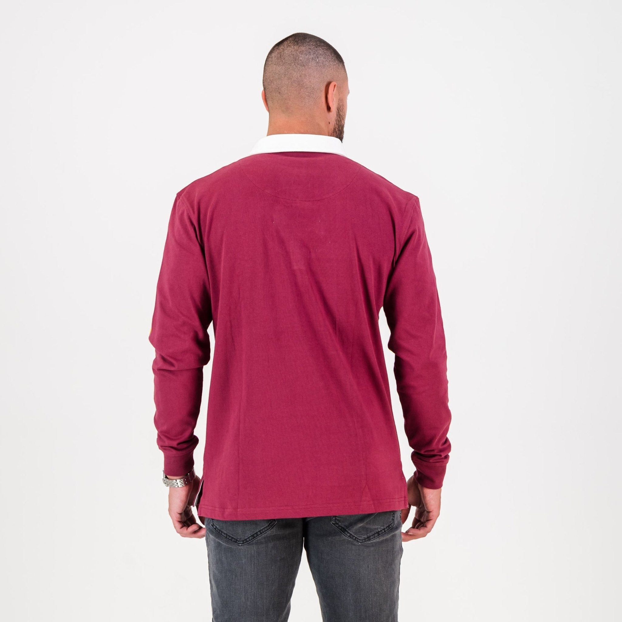 Schools Maties United LS Rugby Jersey - Maroon - Old School