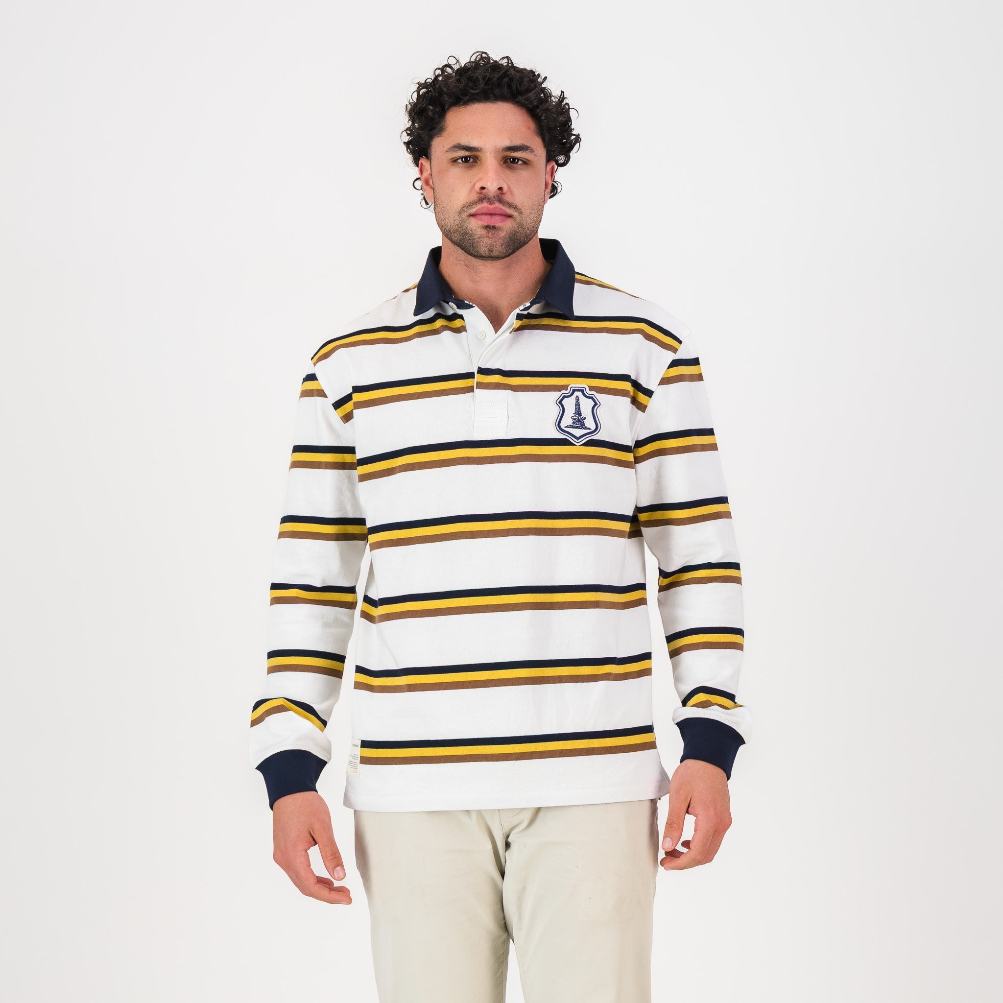 Schools Monument YD LS Rugby Jersey - White - Old School