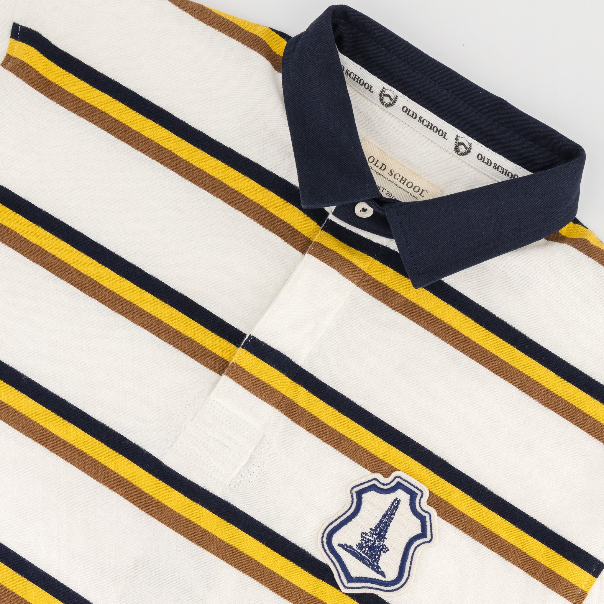 Schools Monument YD LS Rugby Jersey - White - Old School