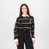 Schools Queens College YD LS Rugby Jersey - Black - Old School