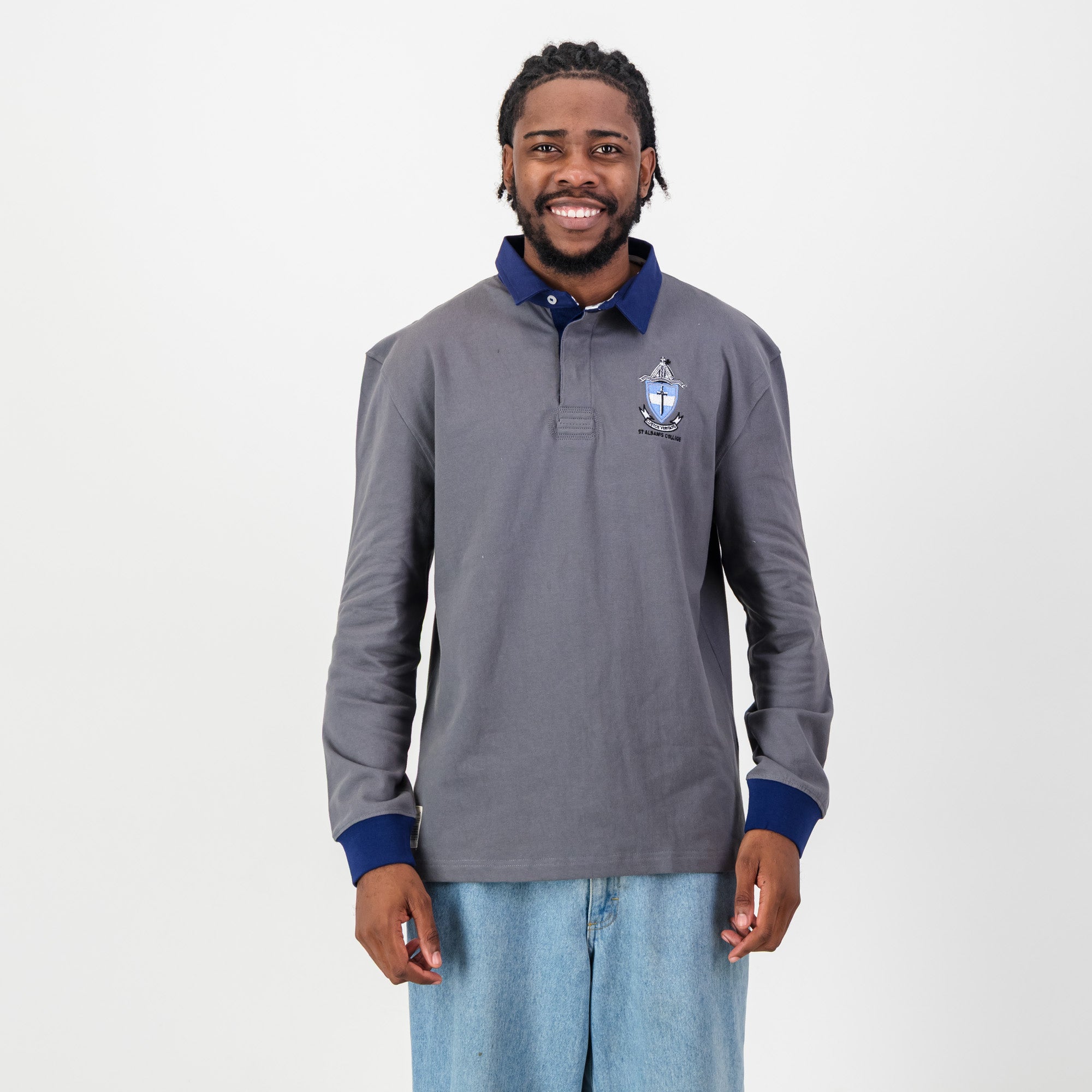Schools St Albans LS Rugby Jersey - Grey - Old School