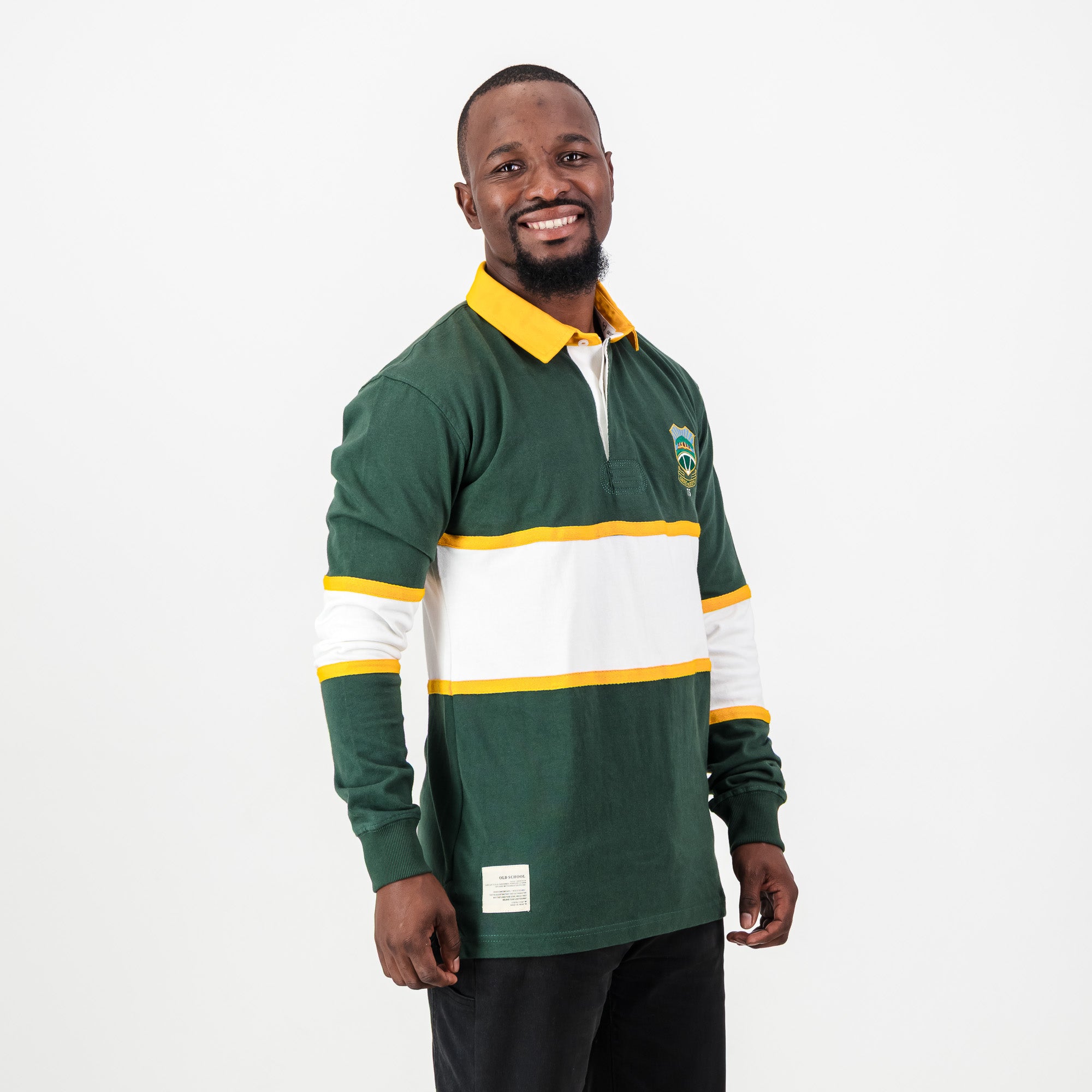 Schools Wonderboom Long Sleeve Rugby Jersey - Os Green - Old School