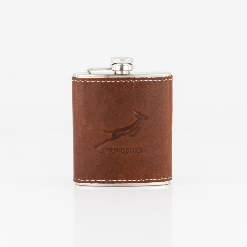 Springboks Accessories Leather Accessories Hip Flask Emb Brown - Old School