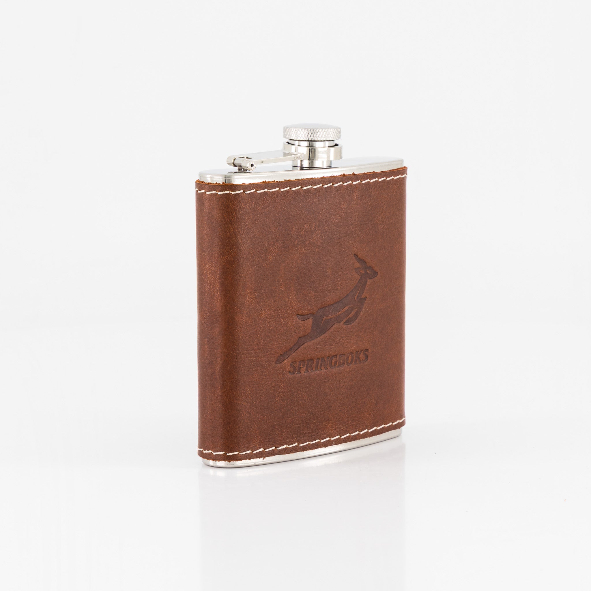 Springboks Accessories Leather Accessories Hip Flask Emb Brown - Old School