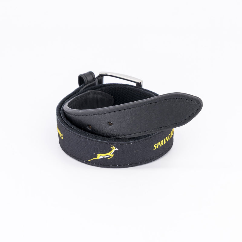 Springboks Golf Belt - Black - Old School