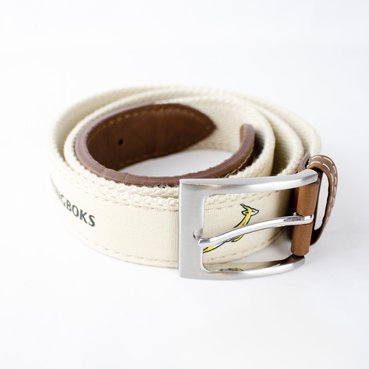 Springboks Golf Belt - Ivory - Old School