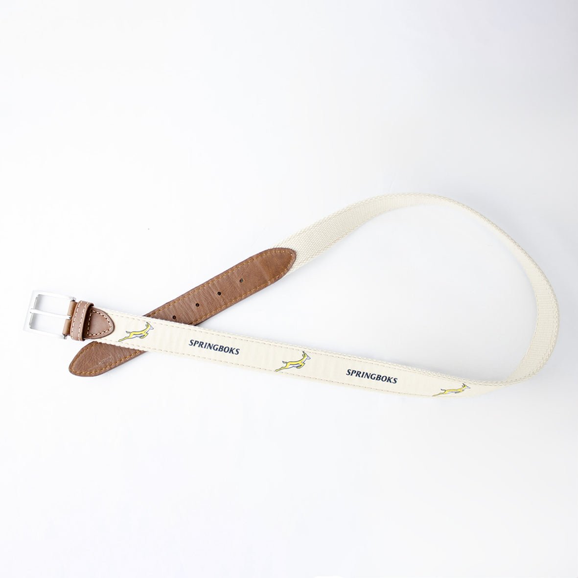 Springboks Golf Belt - Ivory - Old School