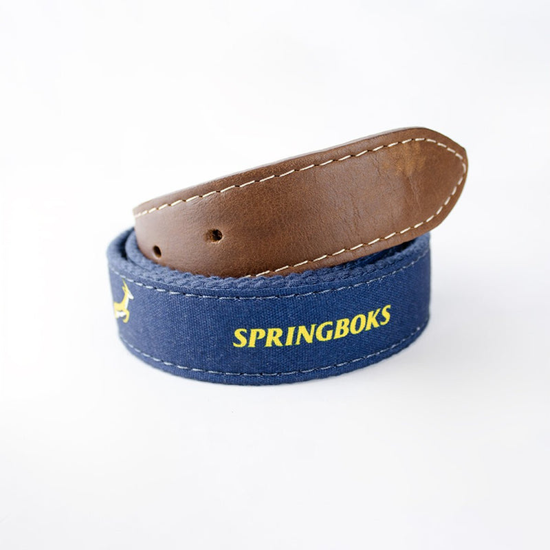 Springboks Golf Belt - Navy - Old School