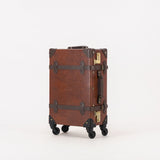 Springboks Heritage Leather Cabin Trolley – Chocolate - Old School