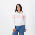 Springboks Hoop Quarter Zip Crop Sweat - Rose Quartz - Old School