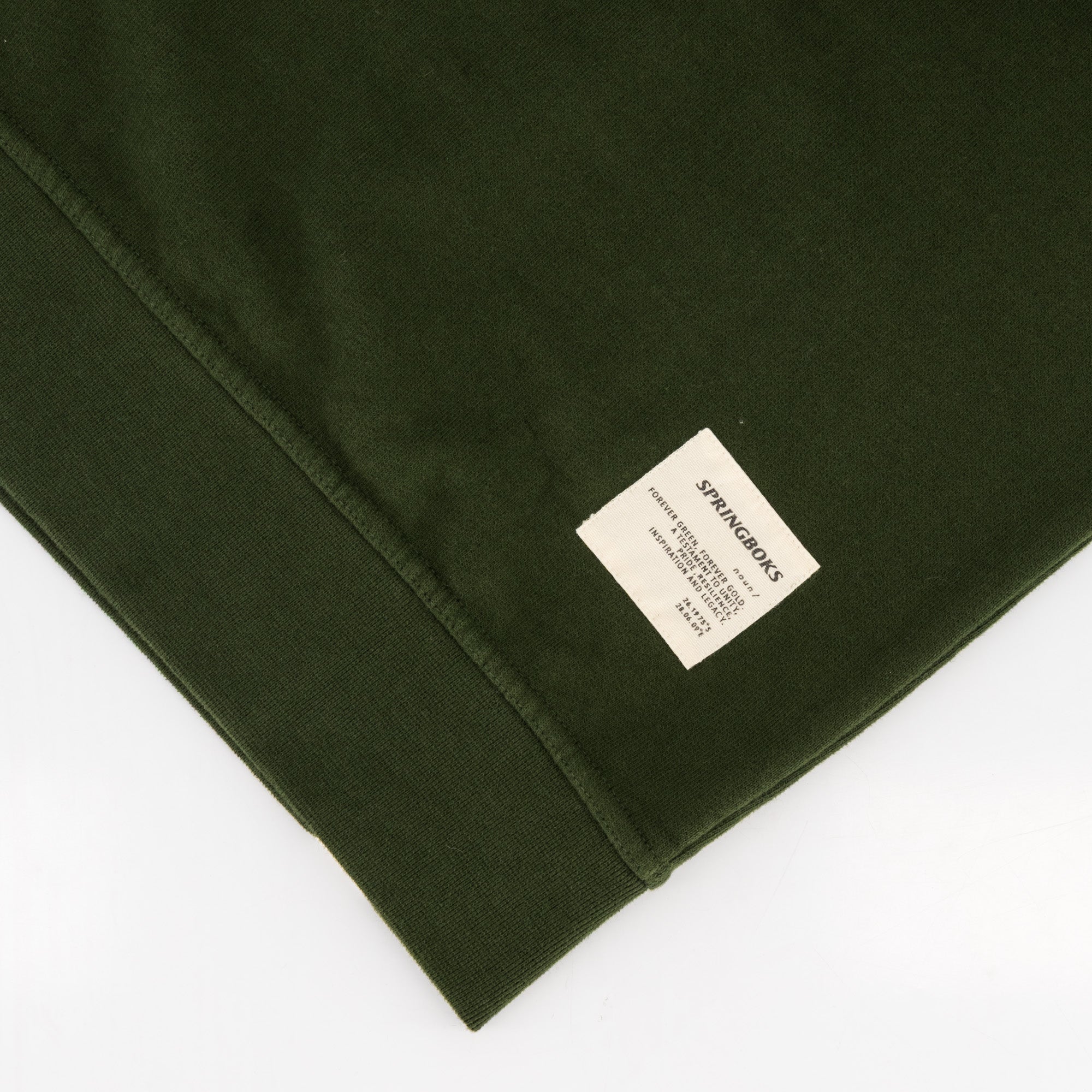 Springboks HS Small logo Crew Sweat - Military Olive - Old School