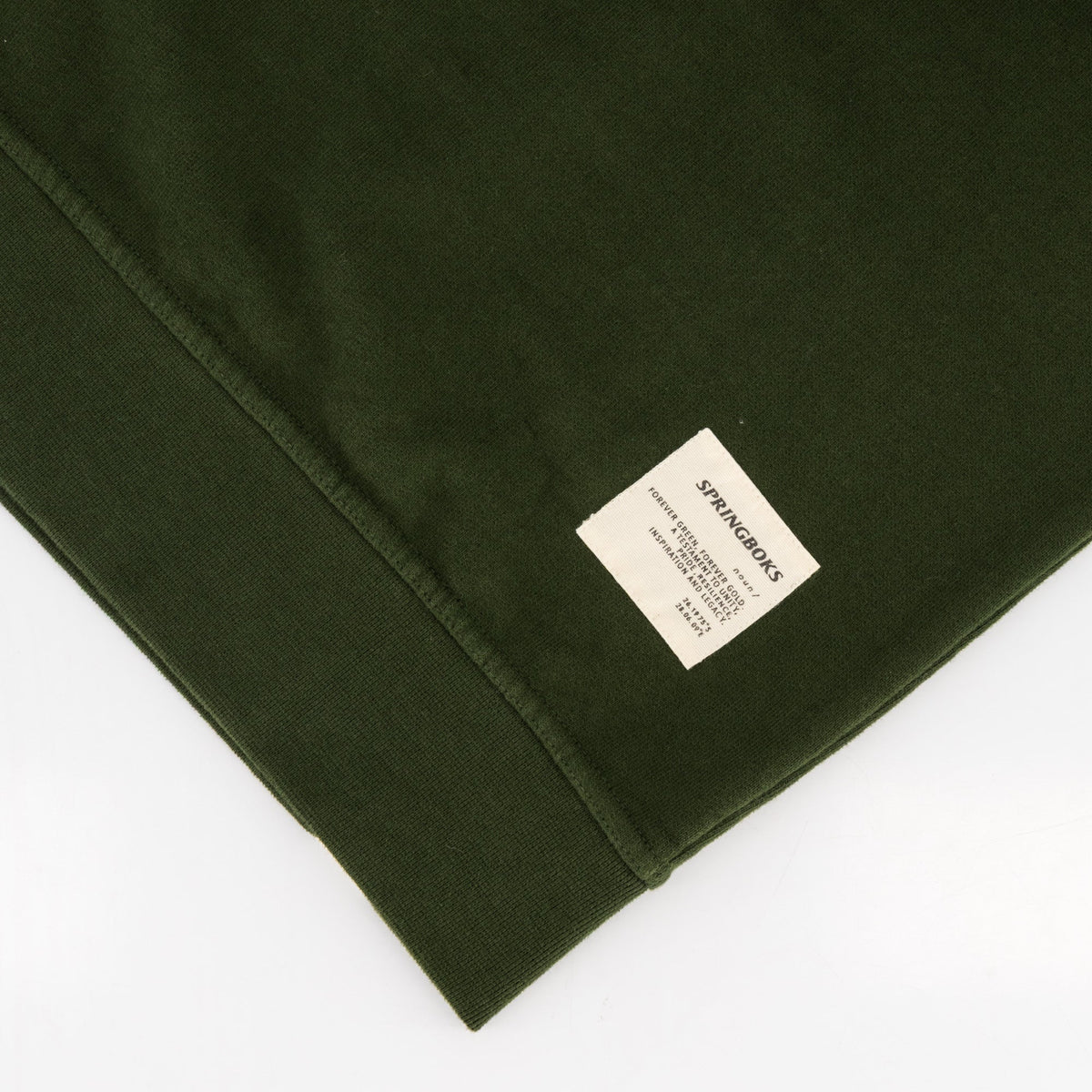 Springboks HS Small logo Crew Sweat - Military Olive - Old School