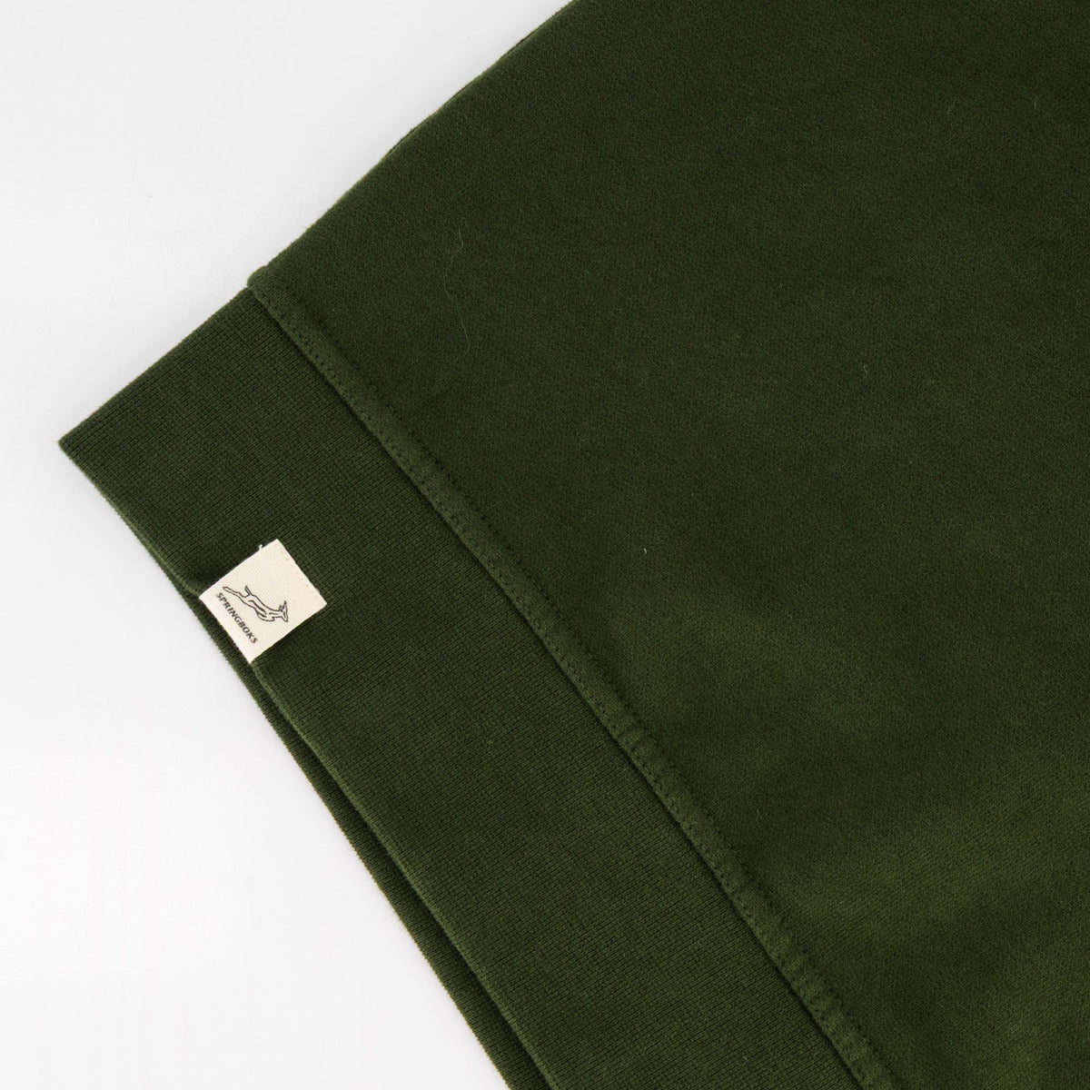 Springboks HS Small logo Crew Sweat - Military Olive - Old School