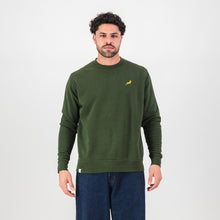 Springboks HS Small logo Crew Sweat - Military Olive - Old School