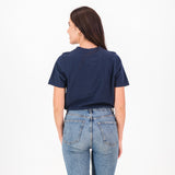 Springboks HS Sml Logo L Crew Tee - Navy - Old School