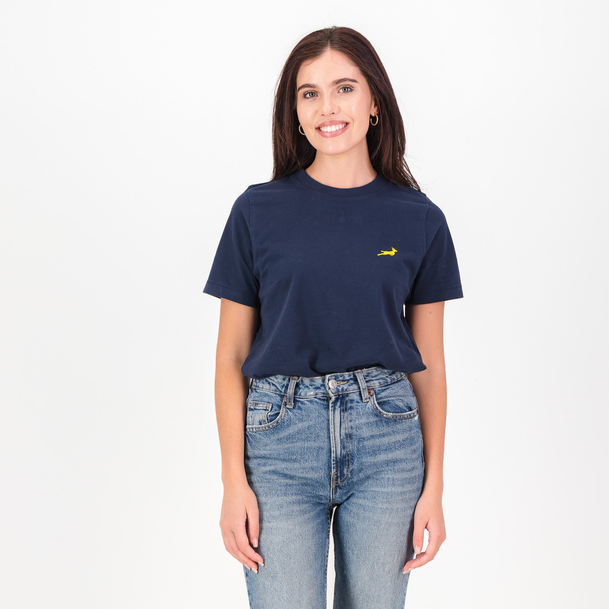 Springboks HS Sml Logo L Crew Tee - Navy - Old School
