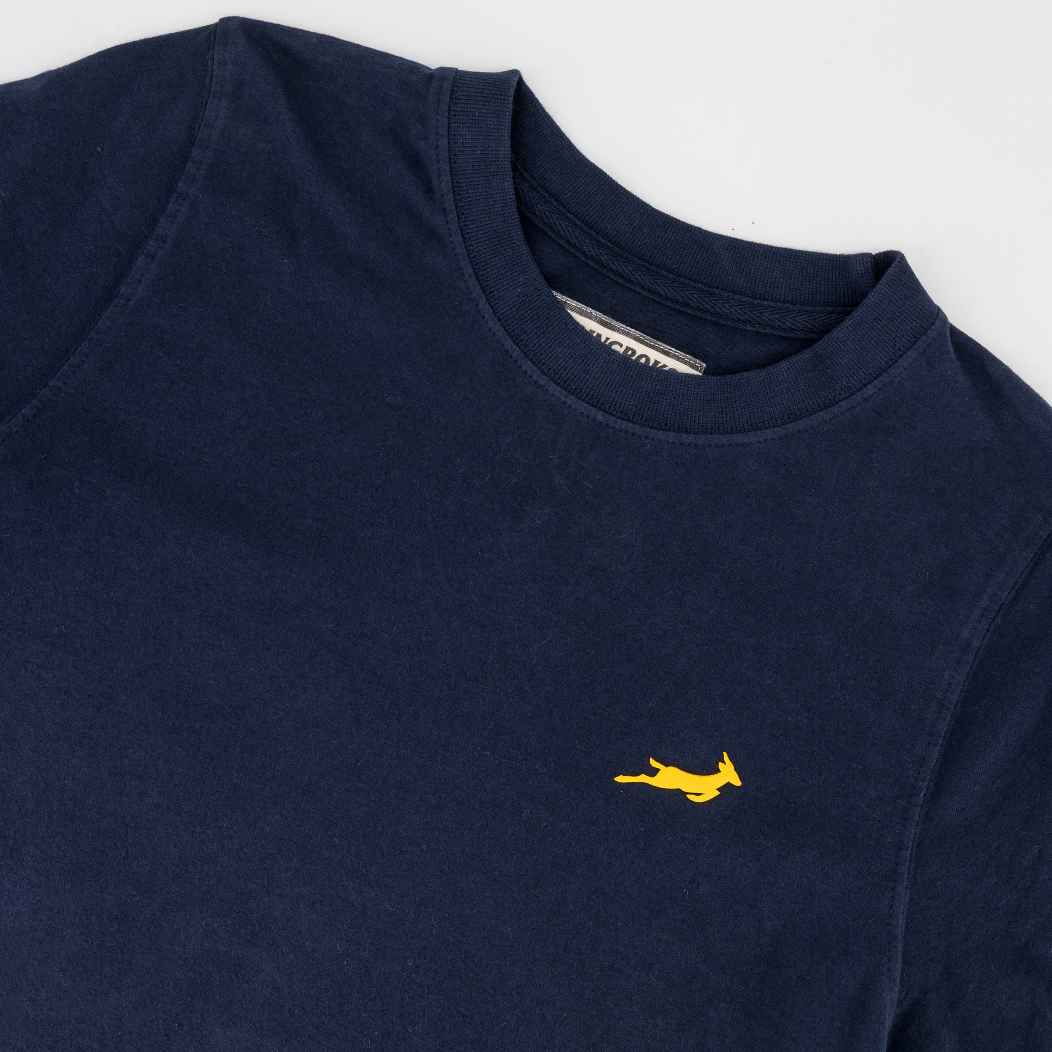 Springboks HS Sml Logo L Crew Tee - Navy - Old School