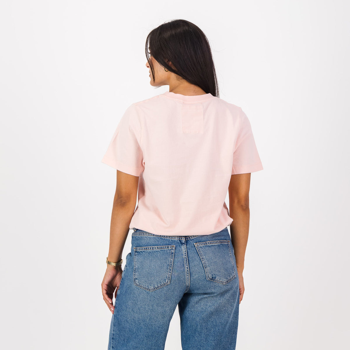 Springboks HS Sml Logo L Crew Tee - Rose Quartz - Old School