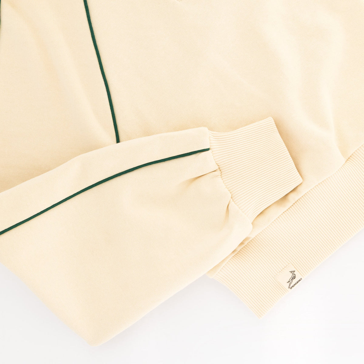 Springboks Ladies Piped Zip Through Sweat - Ivory - Old School