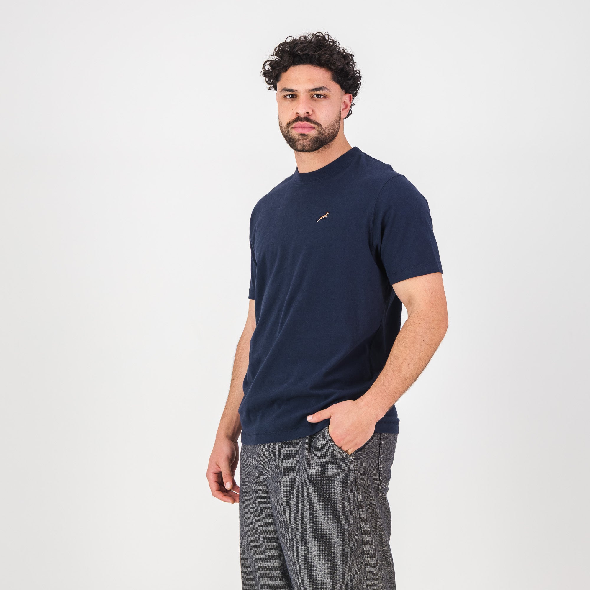 Springboks LC EMB Regular Crew Tee - Navy - Old School