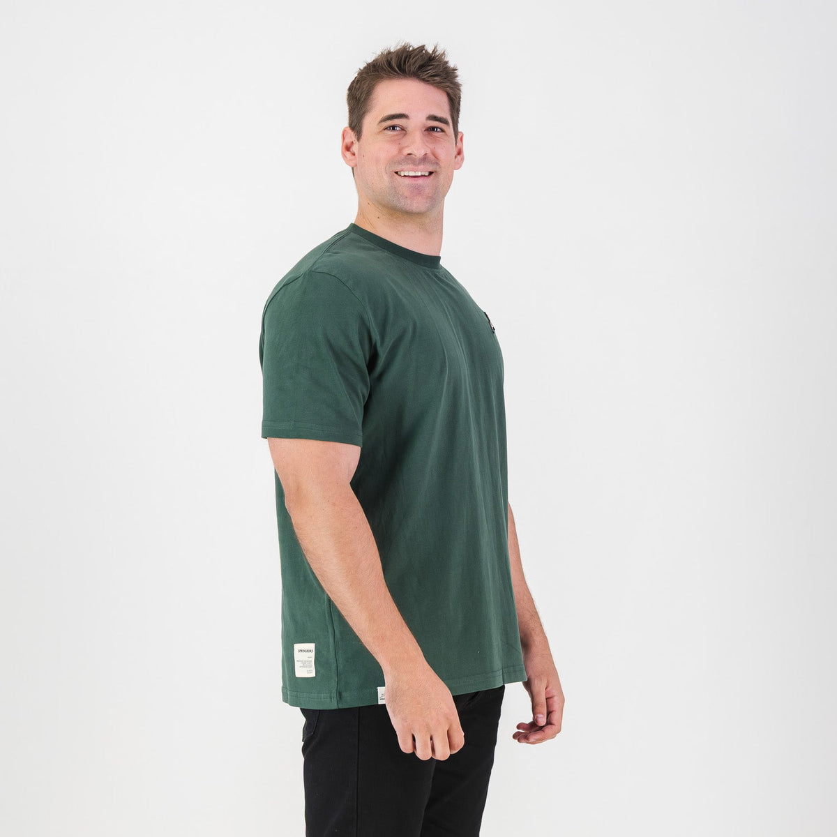 Springboks LC EMB Regular Crew Tee - OS Green - Old School