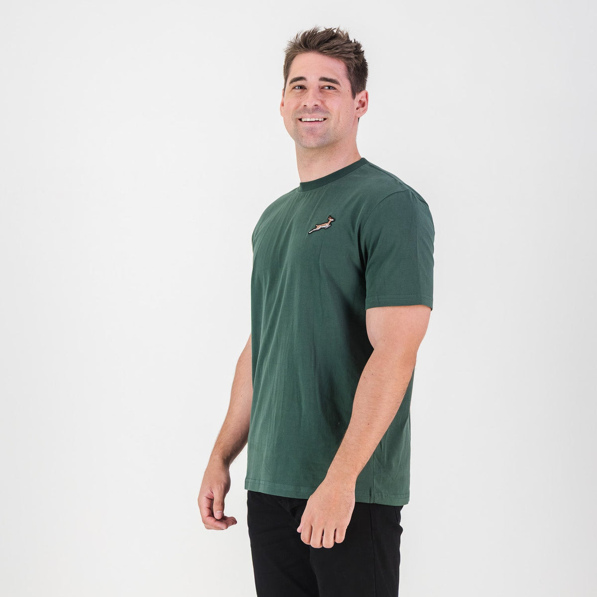 Springboks LC EMB Regular Crew Tee - OS Green - Old School
