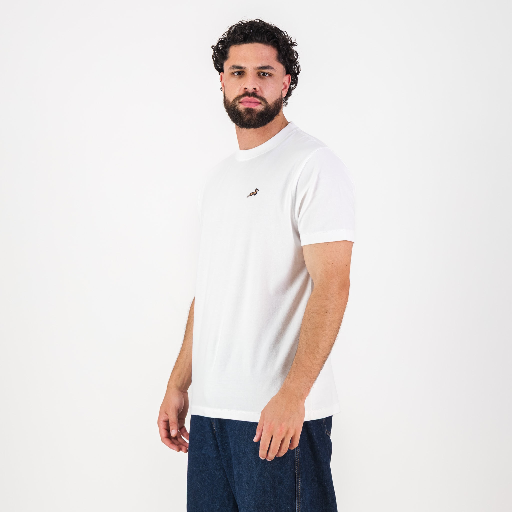 Springboks LC EMB Regular Crew Tee - White - Old School