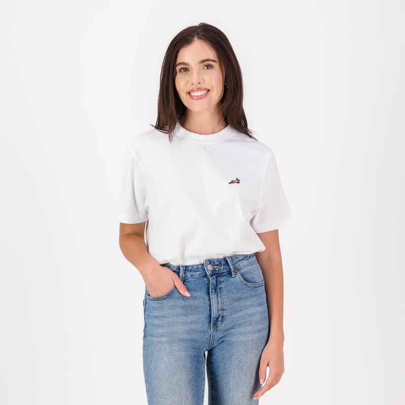 Springboks LC EMB Regular Crew Tee - White - Old School