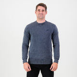 Springboks Overdyed Crew Neck Knit - Navy - Old School