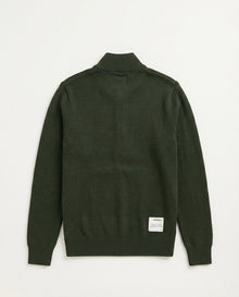 Springboks Quarter Zip Knit Knitwear Rifle Green - Old School