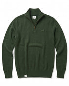 Springboks Quarter Zip Knit Knitwear Rifle Green - Old School