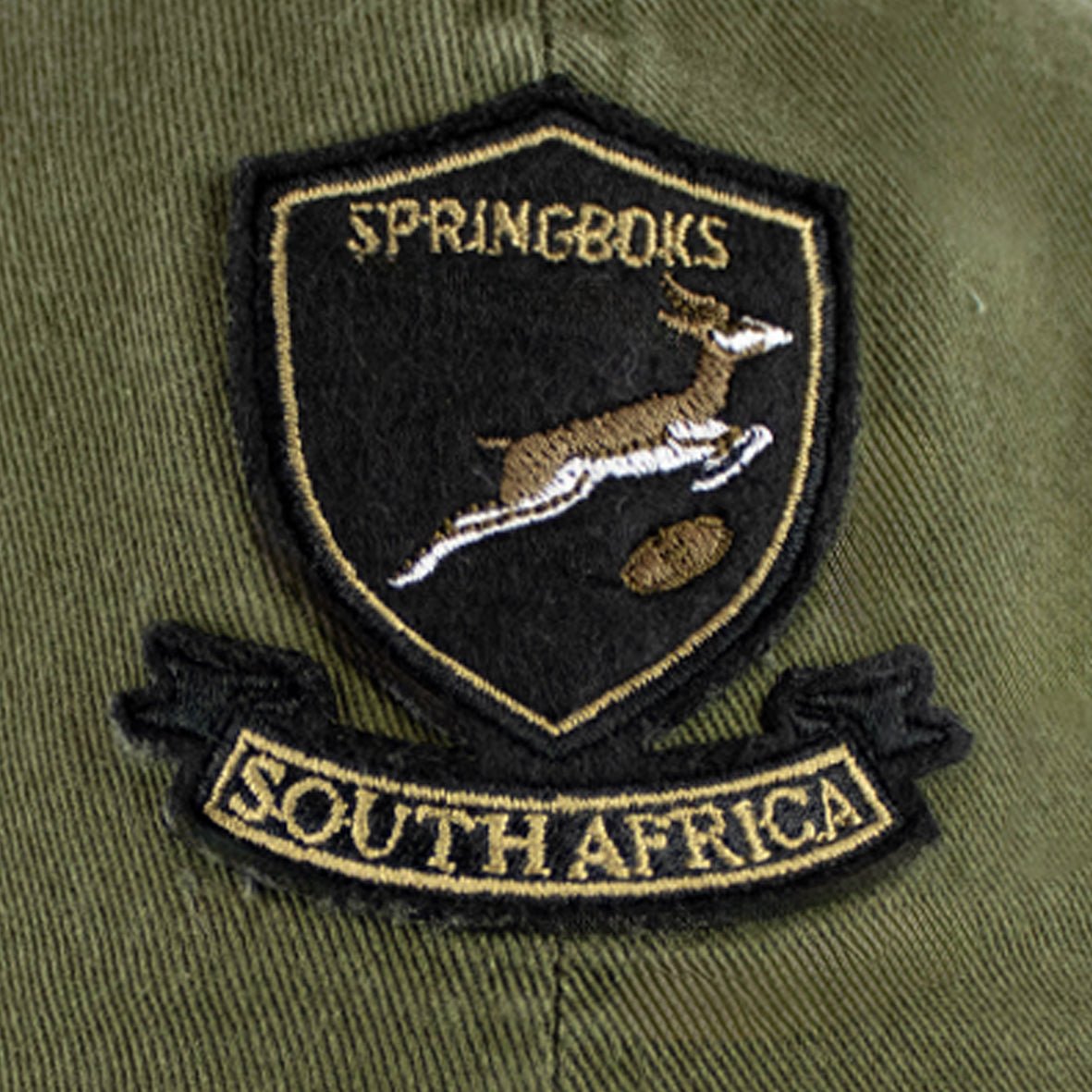 Springboks Shield Dad Cap - Military Olive - Old School
