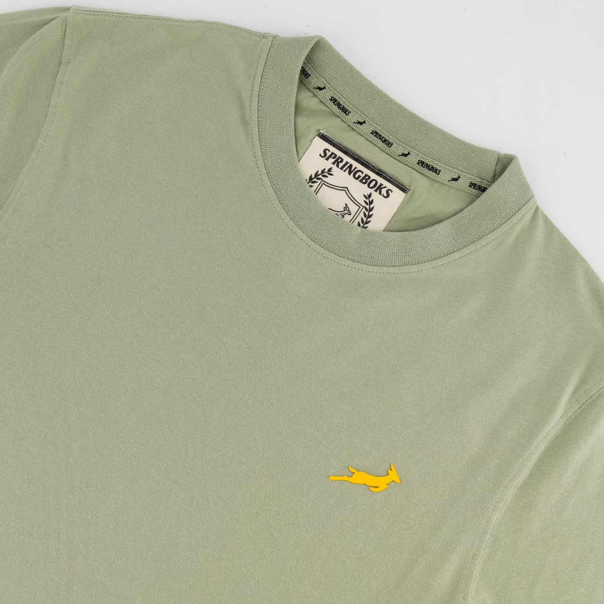 Springboks SML Bok HS Regular Crew Tee - Desert Sage - Old School