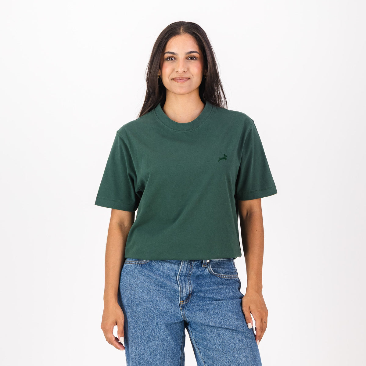 Springboks Tonal SML EMB Bok Crew Tee - OS Green - Old School