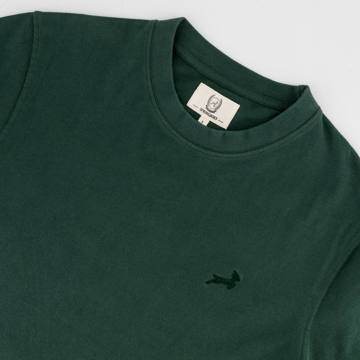Springboks Tonal SML EMB Bok Crew Tee - OS Green - Old School