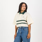 Springboks Twill Hoop SS Crop Rugby Jersey - Sugar Sizzle - Old School
