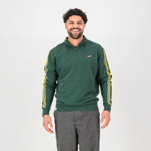 Springboks Twill SLV Quarter Zip Sweat - OS Green - Old School
